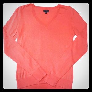 [L.L. Bean Signature] Peach V-Neck Sweater